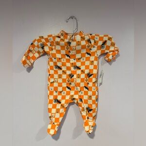 NWT Old Navy checkered orange Halloween‎ onesie